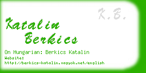 katalin berkics business card